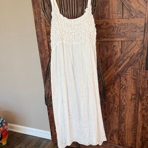 Elegant White Midi Dress by Island Planet Miami Beach